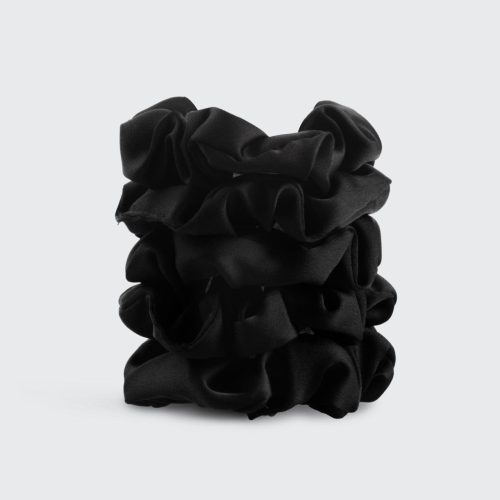 1627 Sleep satin scrunchie black 1280x1280px