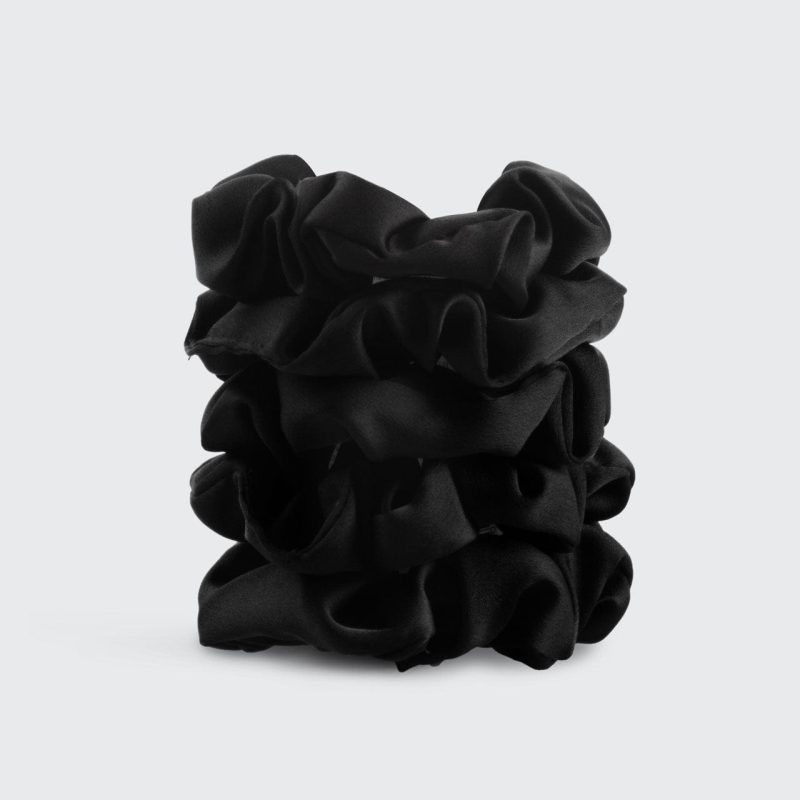 1627 Sleep satin scrunchie black