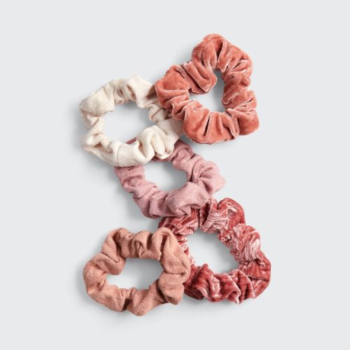 3188 Hair scrunchies velvet blush mauve 2 1280x1280px