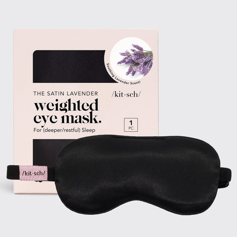 4864 SatinLavenderWeightedEyeMask Sleep hero