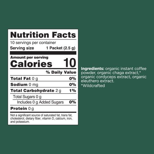 4897039310721 Protect Organic Coffee Mix Instant Facts Panel