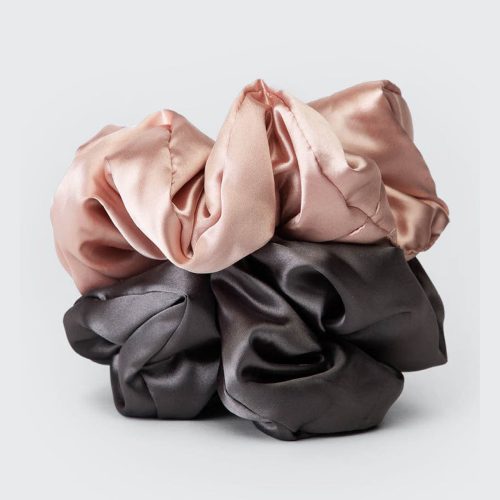 5649 Sleep satin pillow scrunchies blush charcoal 1280x1280px