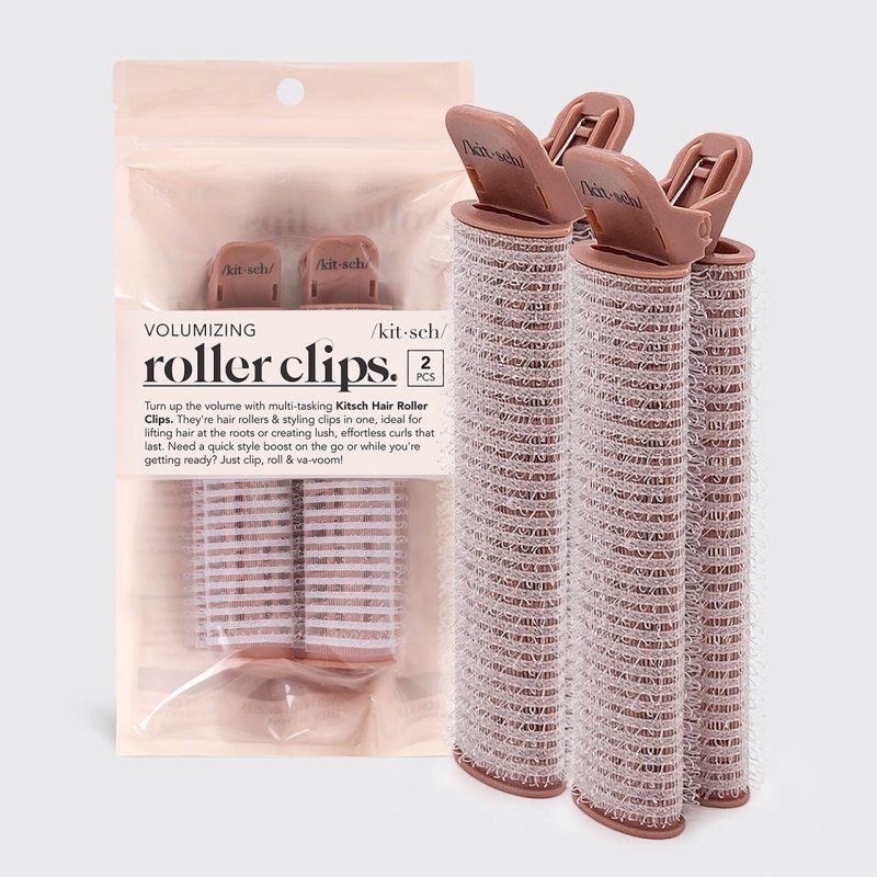 60169 Volumizing RollerClips 2pc KitschPro Terracotta hero