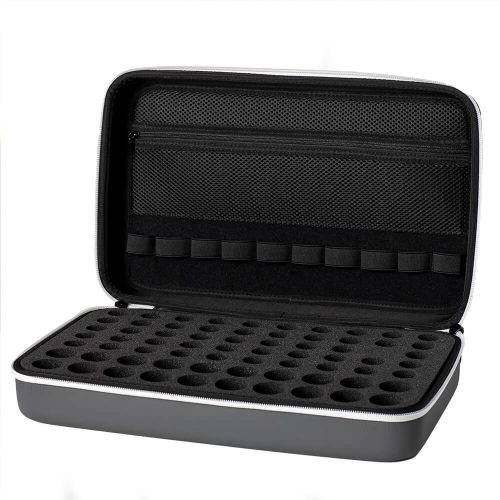 70 count xl hard top carrying cases dark grey open