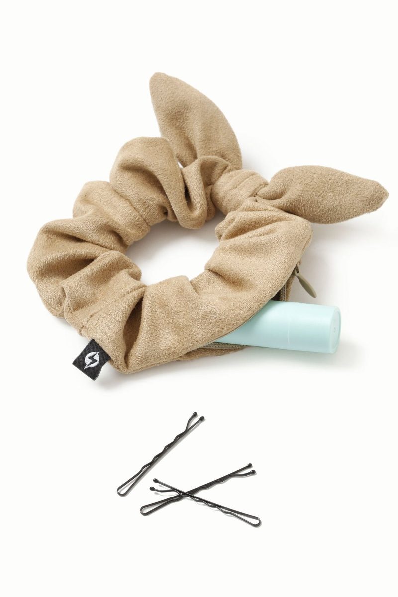 BeFulfilled POPFLEX Hair Scrunchie Taupe Open Zipper be9cb818 3d27 4cf6 8b3c 0d8bd8a44f52