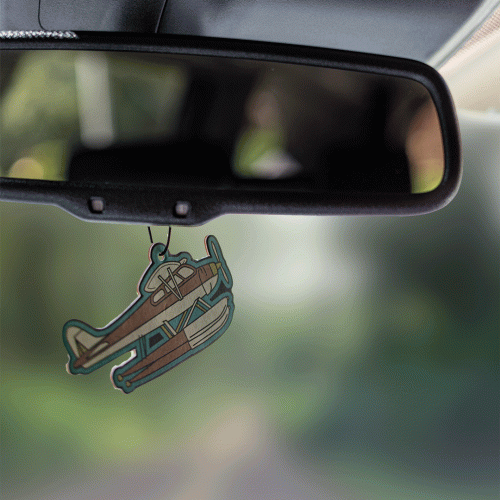 GAWS air freshener hanging on mirror square