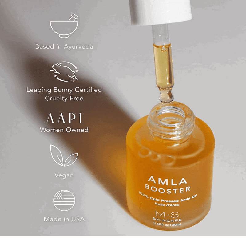 M.S Skincare Amla Oil with brand values