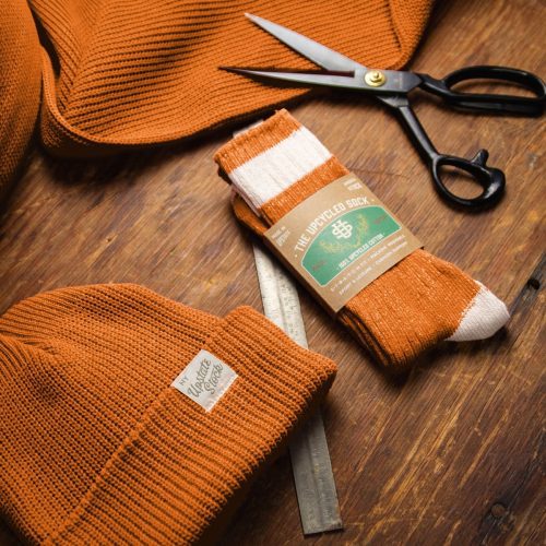 OrangeCreativeHorizontalColorMatchUpcycleSock