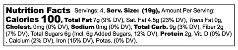 Peru 70 Nutrition Label