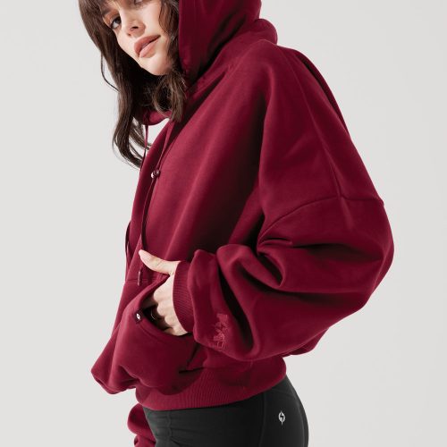 PulloverCloudHoodie Crimson 5022 0144 Edit