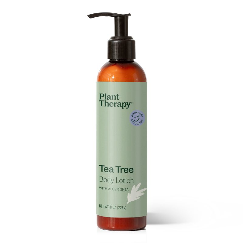 Tea Tree body lotion with aloe and shea 8oz front 5a648353 31e9 4eac a130 fb5779212f6d