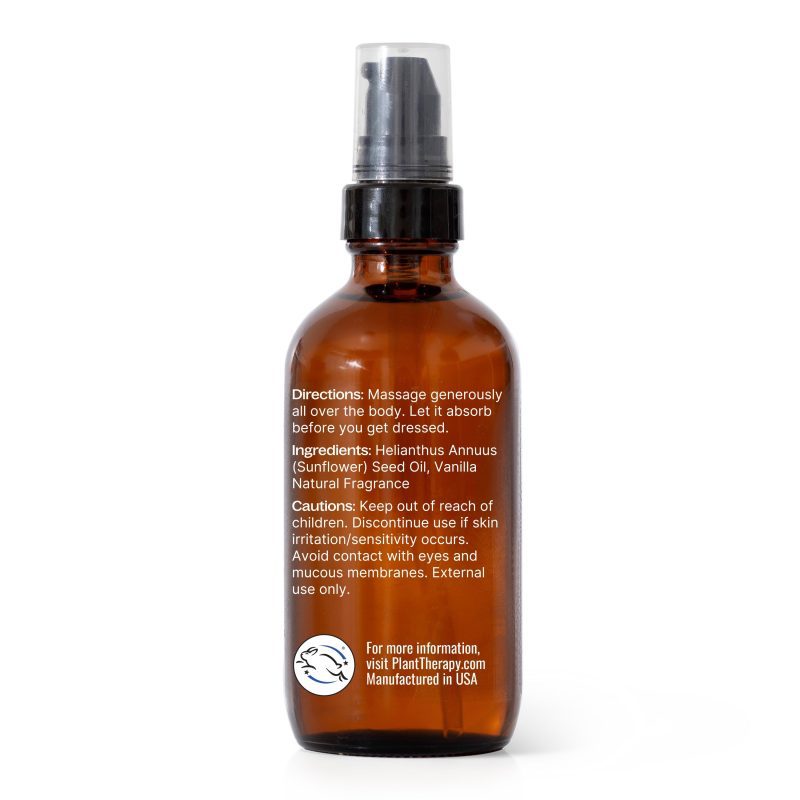 Vanilla Body Oil 4oz back