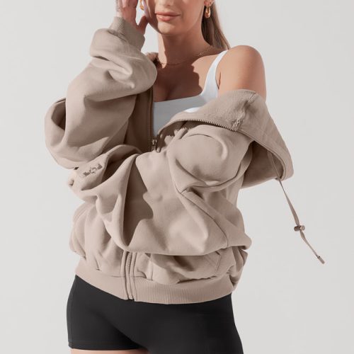 ZipCloudHoodie Taupe 5002 0227 Edit