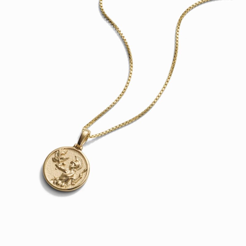 awe inspired necklaces 14k yellow gold vermeil 16 18 mini athena necklace 31251391578164