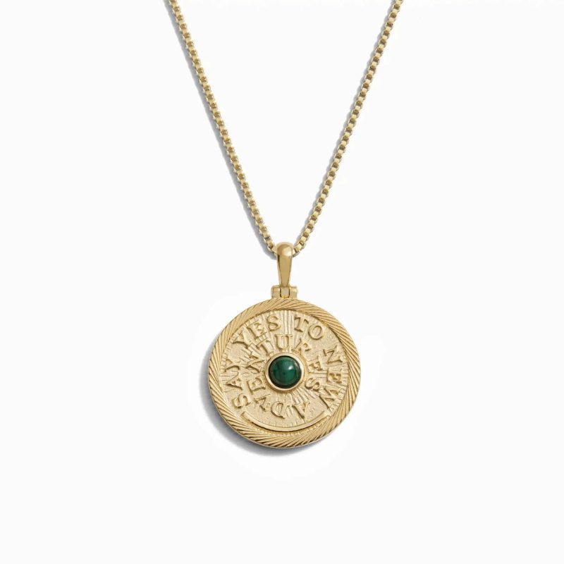 awe inspired necklaces 14k yellow gold vermeil 16 18 standard say yes to new adventures affirmation necklace 33273542541364