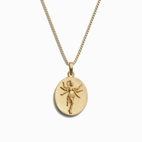 awe inspired necklaces 14k yellow gold vermeil scorpio standard zodiac goddess necklace 32914537644084