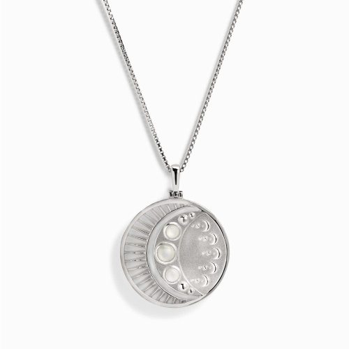 awe inspired necklaces sterling silver 16 18 moonstone eclipse necklace 30982259867700