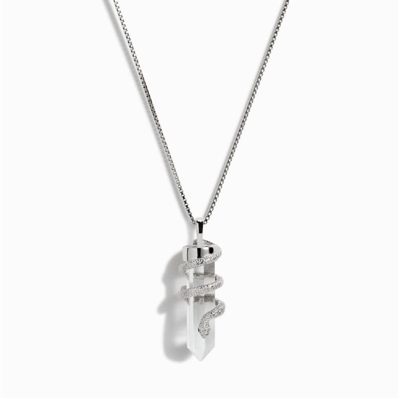 awe inspired necklaces sterling silver 16 18 the guardian s crystal necklace 30984119681076