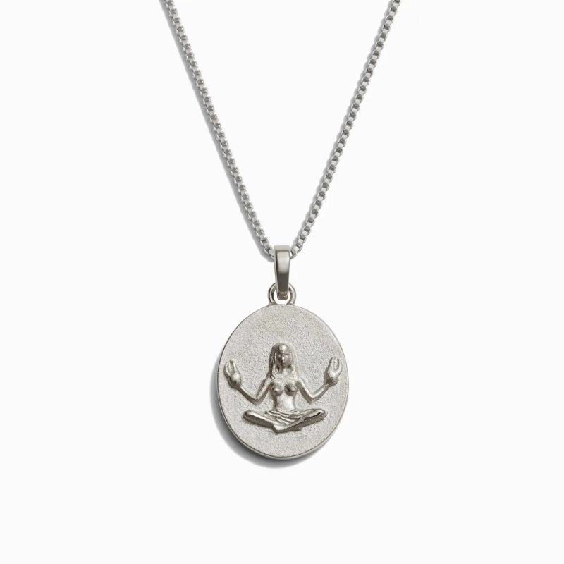 awe inspired necklaces sterling silver cancer standard zodiac goddess necklace 32914537218100