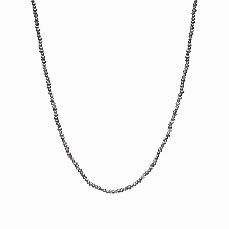 awe inspired necklaces sterling silver grey pearl strand necklace 30831480242228