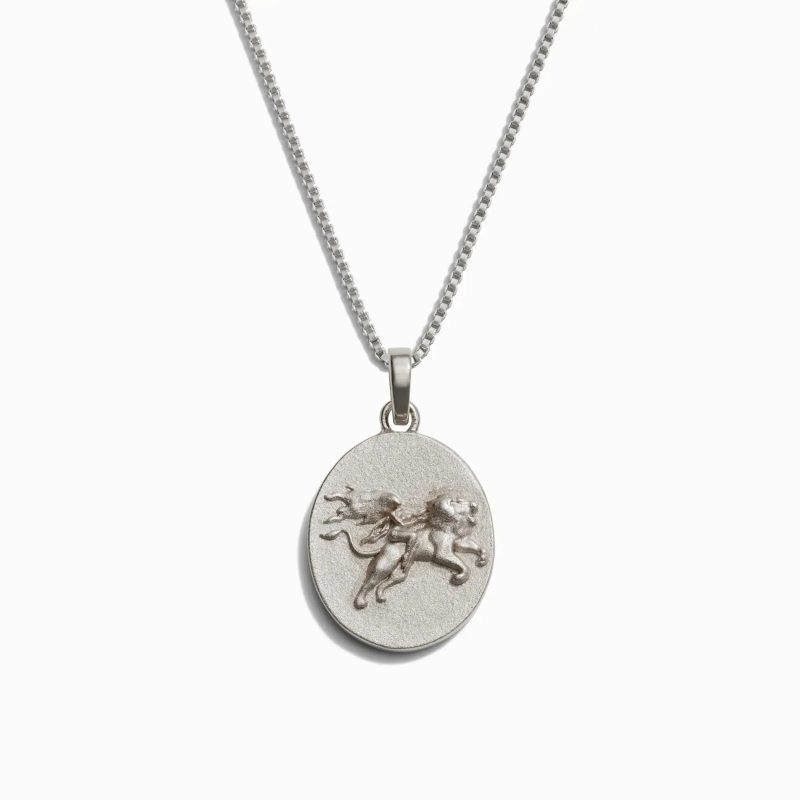 awe inspired necklaces sterling silver leo standard zodiac goddess necklace 32914537414708