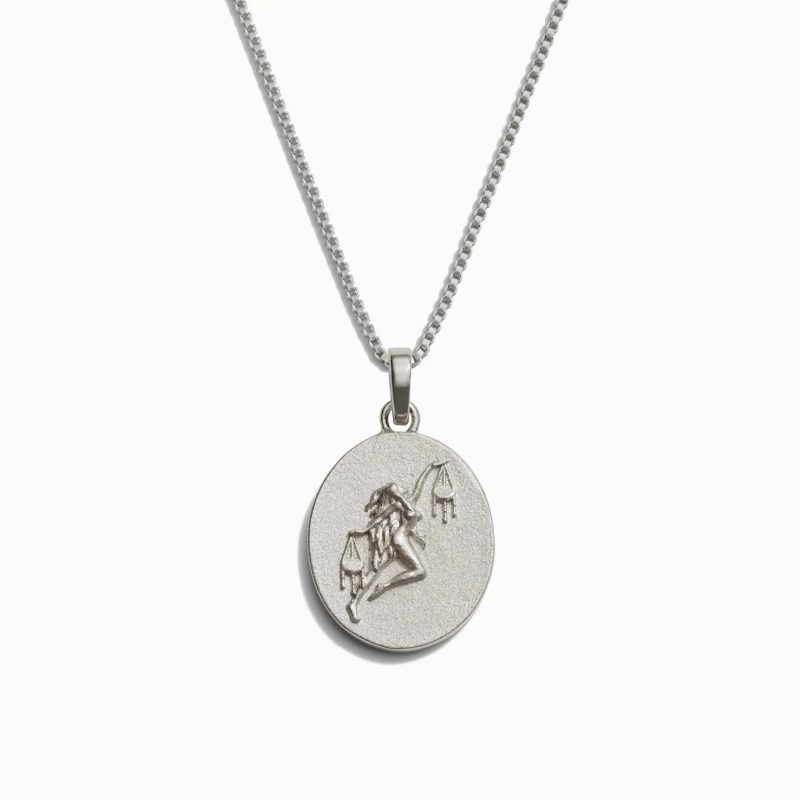 awe inspired necklaces sterling silver libra standard zodiac goddess necklace 32914537480244