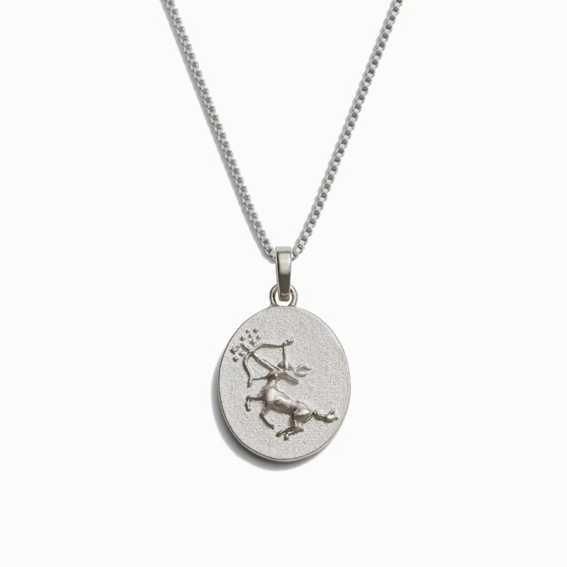 awe inspired necklaces sterling silver sagittarius standard zodiac goddess necklace 32914537611316