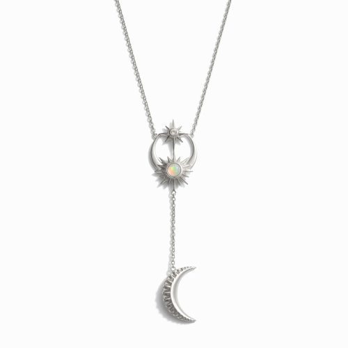 awe inspired necklaces sterling silver sun moon stars lariat necklace 30834670829620