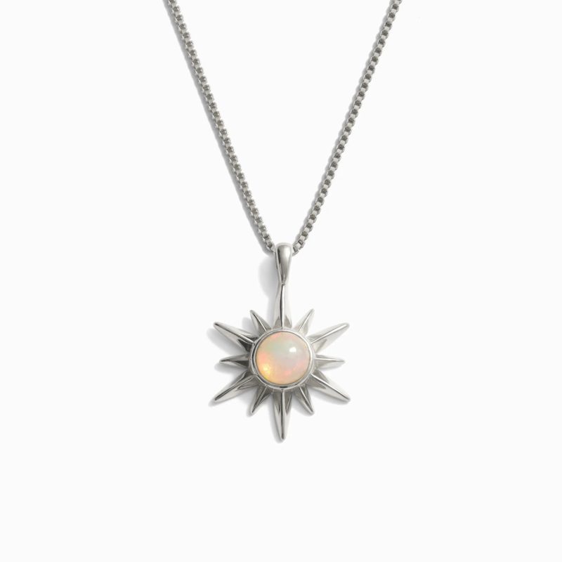 Awe Inspired Opal Sun Necklace