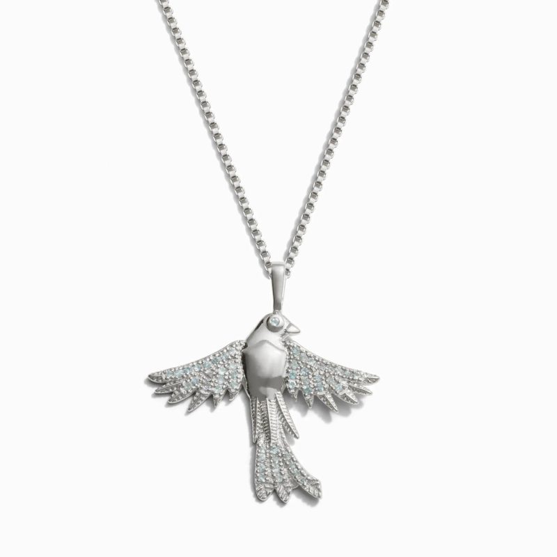 Awe Inspired Suffragist Bluebird Necklace