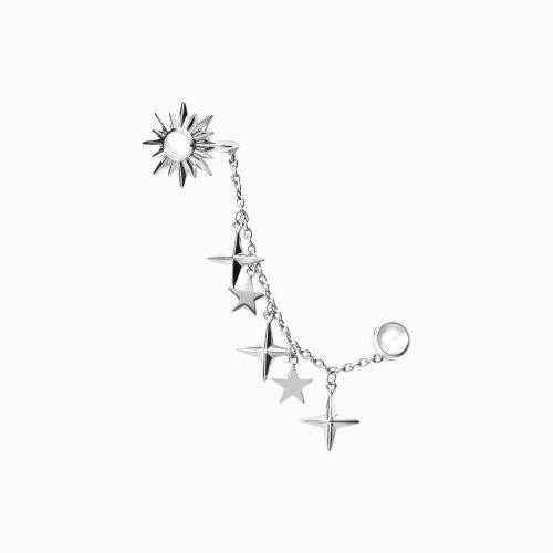 Awe Inspired Sun, Moon & Stars Ear Cuff Chain - M.S Skincare