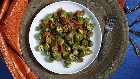 Bhindi Masala Spiced Okra made with Pure Indian Foods Amchur Powder