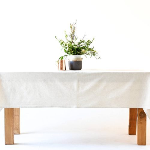 galley fen neutral linen tablecloth 567495