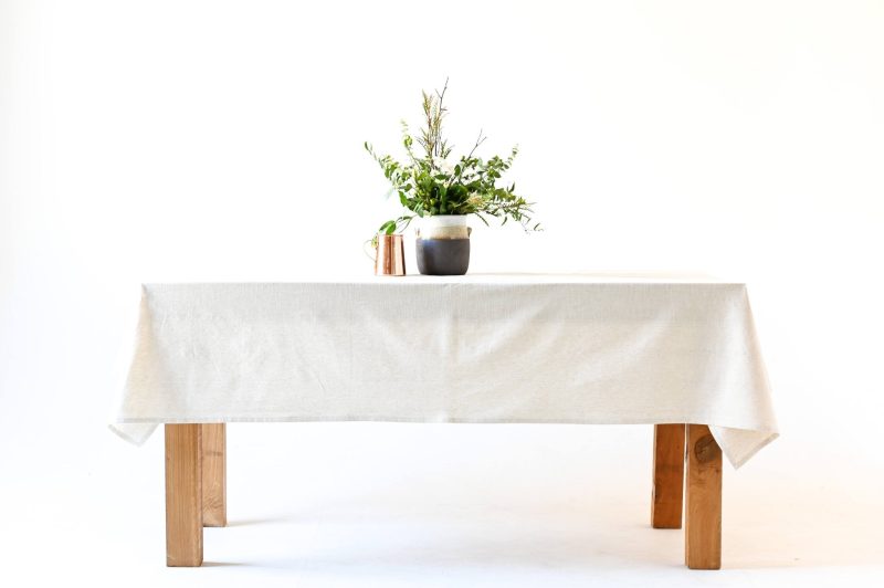 galley fen neutral linen tablecloth 567495