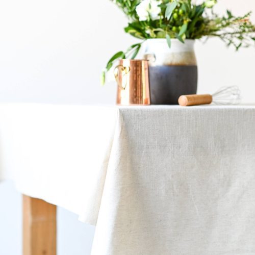 galley fen neutral linen tablecloth 806738