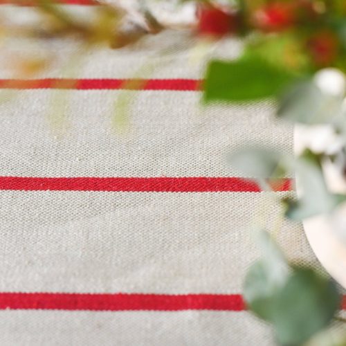 galley fen red stripe linen tablecloth 797568