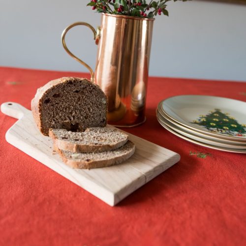 galley fen rust red and green fleur tablecloth 875785