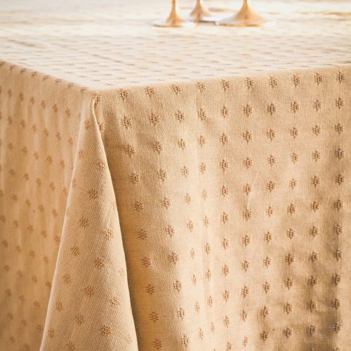 galley fen umber dobby tablecloth 119926