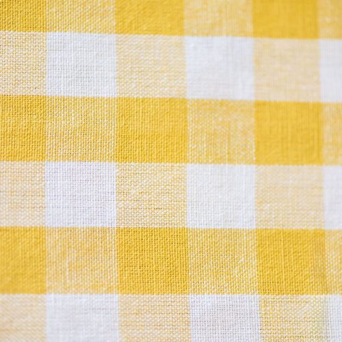 galley fen yellow ruffled gingham table runner 156977