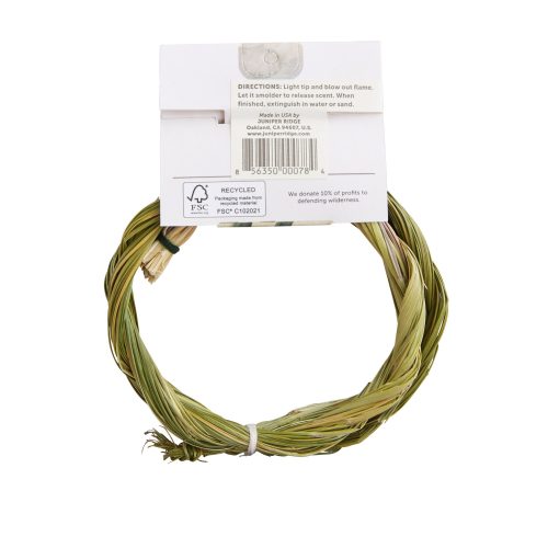 juniper ridge sweetgrass braid natural incense 550822