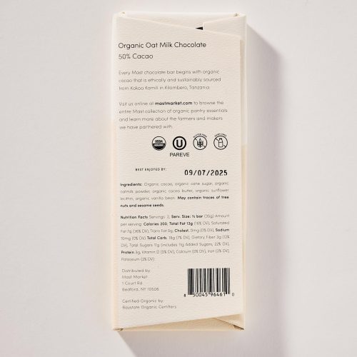 mast market organic oat milk chocolate 50 cacao 885767