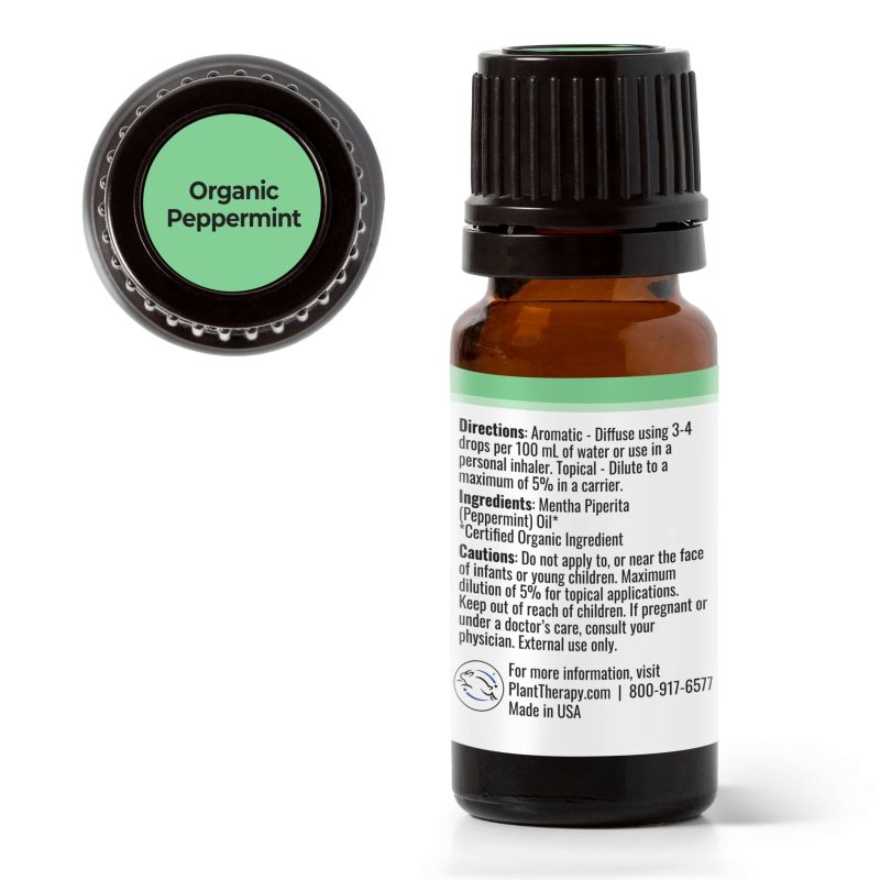 plant therapy organic peppermint essential oil 824231