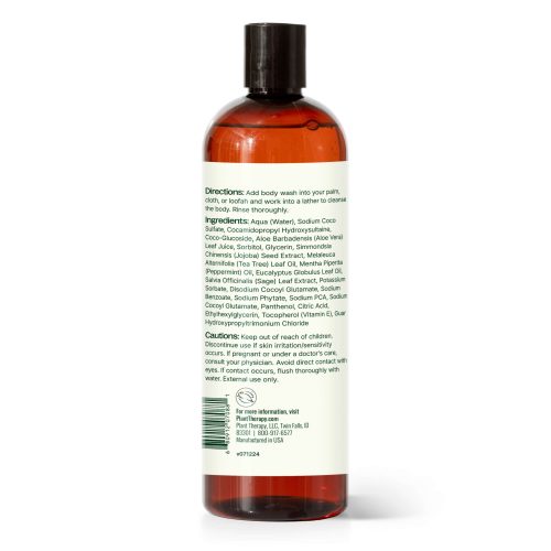 plant therapy tea tree peppermint body wash 342470