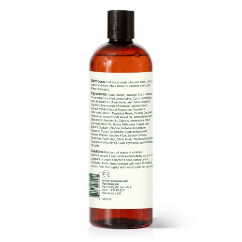 plant therapy vanilla woods body wash 404458