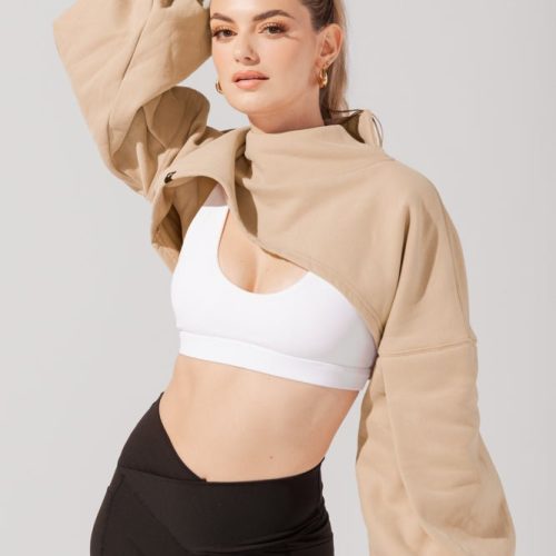 popflex mockneck shruggie taupe 410651