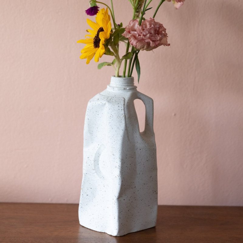 pretticool milk jug vase white terrazzo 715358