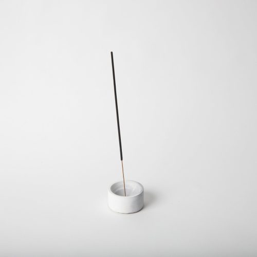 pretticool round incense holder grey white 276406