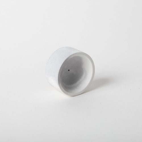 pretticool round incense holder grey white 372194