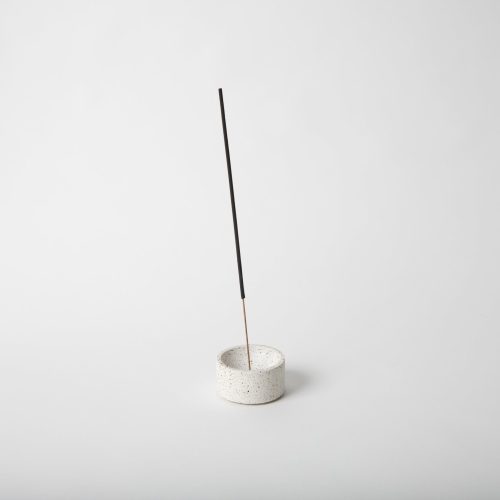 pretticool round incense holder white terrazzo 577304