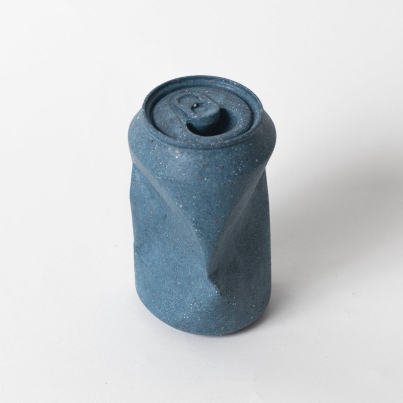 pretticool soda can vase cobalt terrazzo 619805